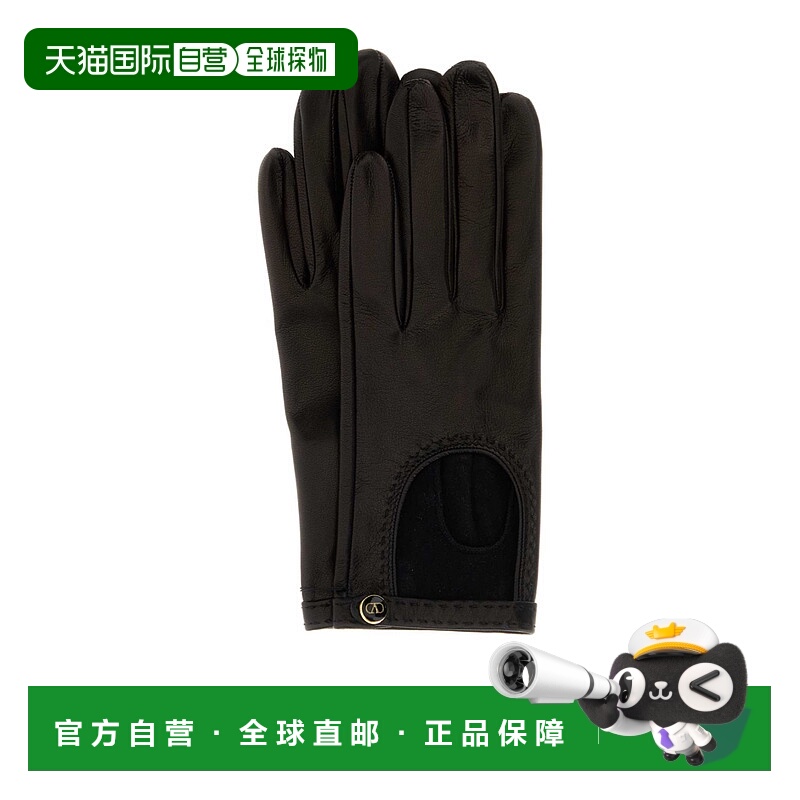 1h可退 香港直邮VALENTINO 女士手套 WGBA00LDUN06 AW2025 黑色 V