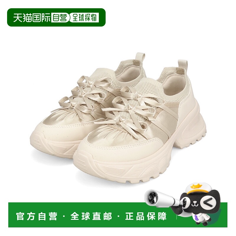 1h可退 日本直邮ORiental TRaffic 女装 蕾丝装饰 厚底针织运动鞋