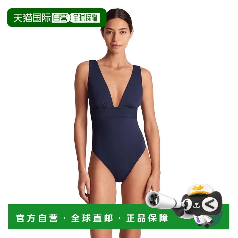 自营Lauren Ralph Lauren Sculpting Solids Swimsuit Women's Bl
