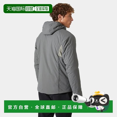 自营欧洲直邮Helly Hansen 男士灰色聚酰胺Odin弹力连帽夹克