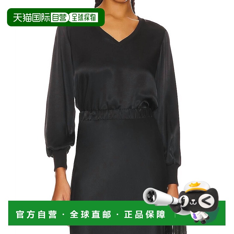 自营nation ltdAyra Dressed Up V Neck Top In Black - black 美
