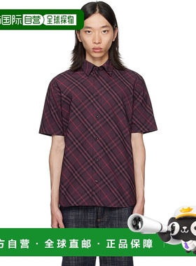 1h可退 香港直邮潮奢 Burberry 巴宝莉 男士 紫色 Robert Check