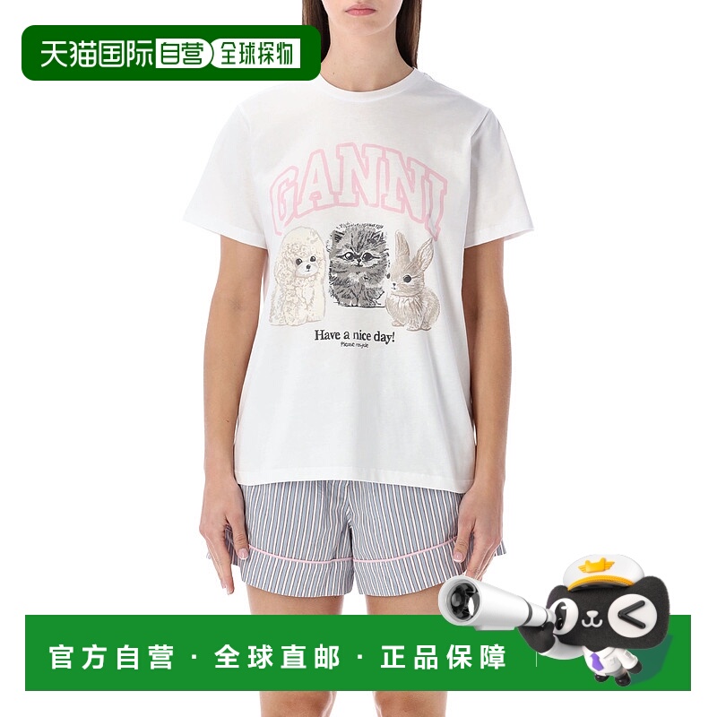 欧洲直邮ganni 女士 上装T恤