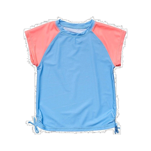 自营 Snapper Rock 矢车菊桃色袖皮疹上衣 - 蓝色 美国奥莱直发