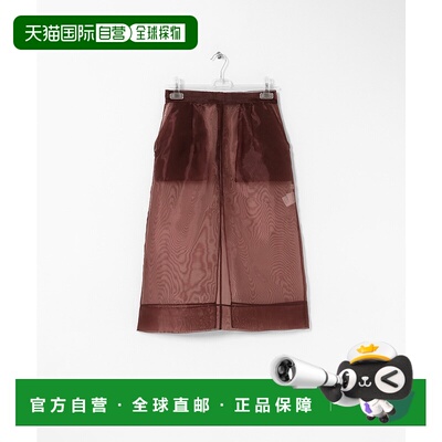 1h可退 日本直邮LAATO 女装 透感中长裙 半透明设计 中缝开叉 WBA