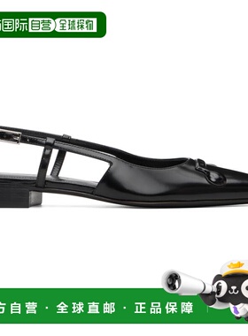 香港直邮Marni 玛尼 女士 黑色 Leather Trunkaroo Pointed Toe S