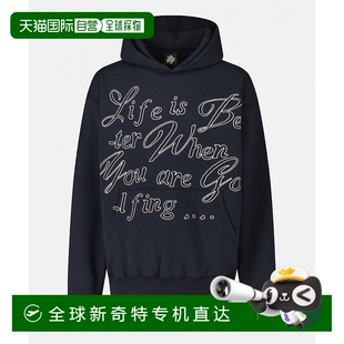 韩国直邮SUNLOVE Word 1小时内可退 Wise 高档 连帽衫 海军蓝正品
