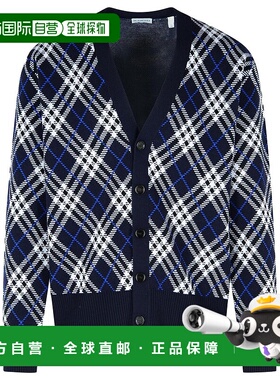 香港直邮BURBERRY 男士针织毛衣 8111383A1014 AW2025 深蓝色 Bur