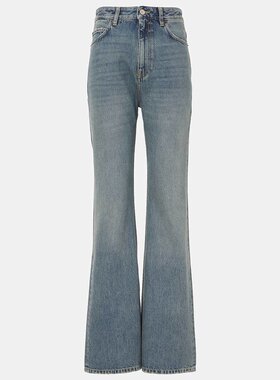 潮奢 Balenciaga 巴黎世家 女士 中腰喇叭牛仔裤 000895