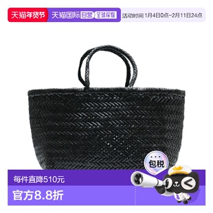 韩国直邮Dragon Diffusion 菜篮子 复古编织手提包 8811-BLK-1