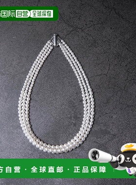 1h可退 日本直邮decor 女士三排珍珠风项链 URA62PD106