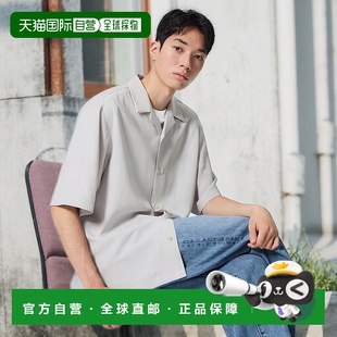 LIGHT GRAY 日潮跑腿GU极优 半袖 Unisex 352975 开领衬衫