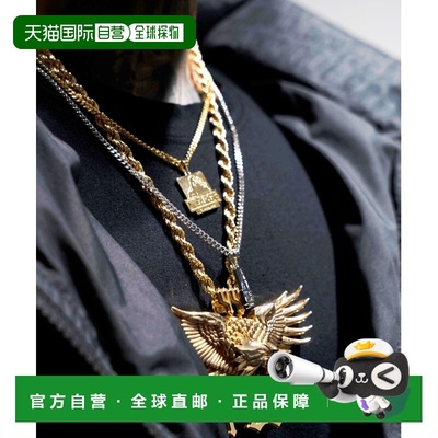 1h可退 日本直邮XLARGE男女同款OG盒吊坠真鍮项链 双面喜平链设计