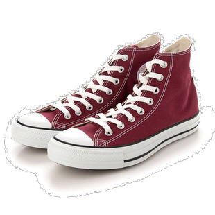【日本直邮】converse匡威All Star高帮帆布鞋红色系带时尚运动