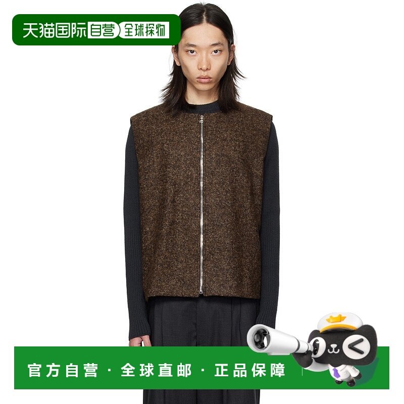 1h可退 香港直邮潮奢 Tom Ford 汤姆 福特 男士 棕色拉链马甲