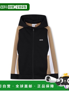 1h可退 香港直邮BOSS 波士 男童 连帽针织开衫童装 J52322K09B