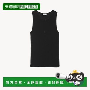 自营欧洲直邮YSL圣罗兰 CASSANDRE系列女士黑色羊毛半透明凸纹背