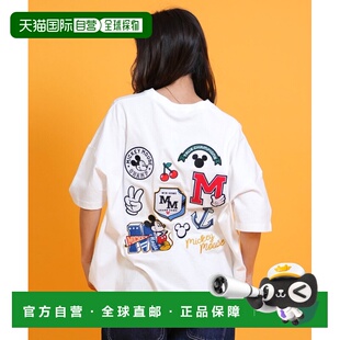 1h可退 日本直邮ANTIBAL 女士 半袖T恤 米老鼠后背印花刺绣款 262