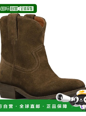 自营Frye Billy Suede Bootie - moss 美国奥莱直发女靴