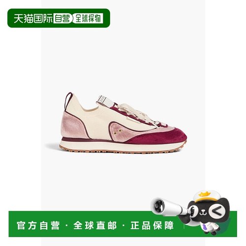 1h可退 香港直邮潮奢 ZIMMERMANN 女士 拼色天鹅绒弹性针织运动鞋