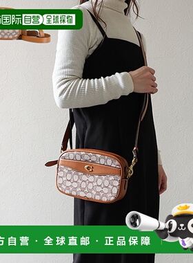 日本直邮Coach蔻驰女包相机单肩包斜挎包单肩斜挎包皮革真皮CC401