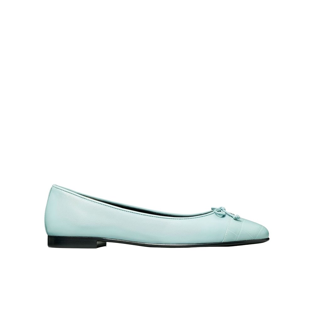 TORY BURCH 女士休闲鞋 165366400 AW2024 绿色 圆头芭蕾舞鞋