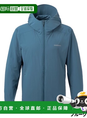 日本直邮Shimano Tech Hoody 拉链连帽衫XS 蓝绿色 WJ-020W