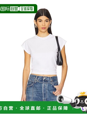 1h可退 香港直邮AGOLDE 女士 Bryce 盖袖T恤 A72071521 white白色