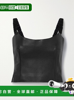 1h可退 香港直邮潮奢 KHAITE 女士 Audra 短款皮革背心上衣 22527