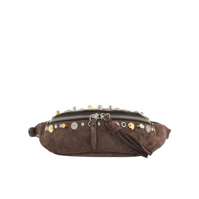 VALENTINO 男士斜挎包 YB0D08CMC0TO SS2025 棕色 拉链腰包
