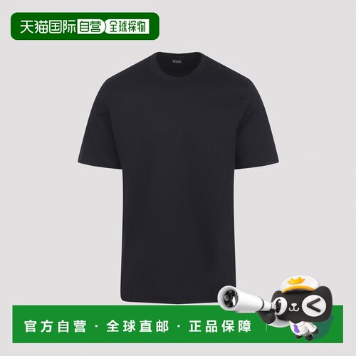 香港直邮Z ZEGNA 男士T恤 UH335A3H771B09 SS2026 蓝色 PIQUET TS