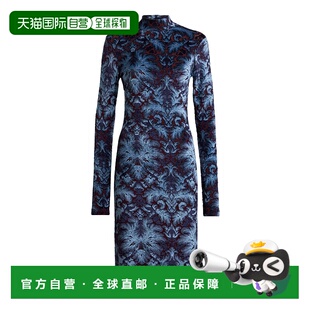 香港直邮Etro 艾特罗 女士 印花绉纱中长连衣裙 blue蓝色 舒适时