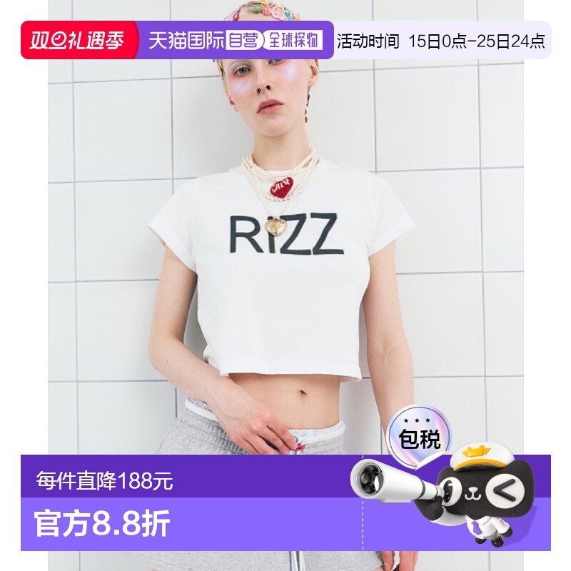 韩国直邮AS IF CALIE女士女装T恤CA25AST002WHF LIZZ T-SHIRT WHIT