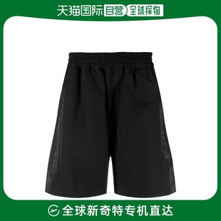 Label Group 香港直邮潮奢 男士 黑色棉混纺运动短裤