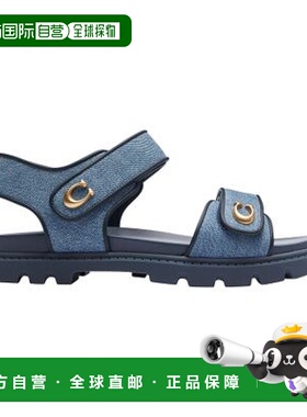 自营欧洲直邮Coach蔻驰Brynn牛仔平底女士凉鞋