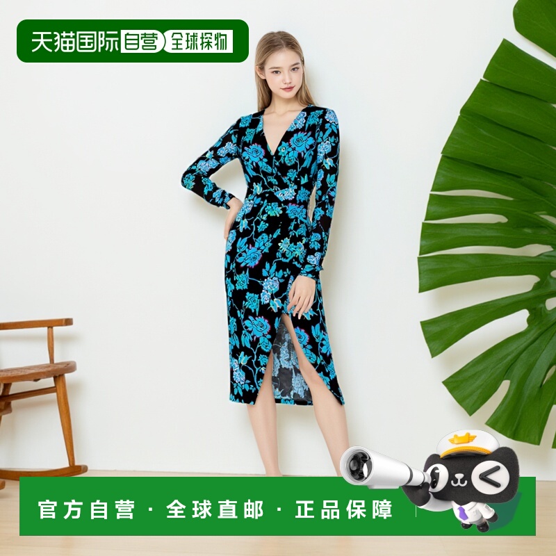 1h可退 香港直邮潮奢 DIANE VON FURSTENBERG连衣裙女长袖长裙