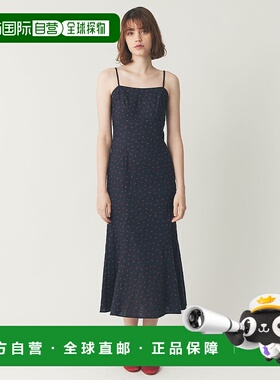 1h可退 日本直邮DEICY 女士小樱桃刺绣亚麻混纺背带连衣裙 170201