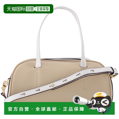 自营 manu atelier象牙色和白色皮革沙漏包-米色 美国奥莱直发