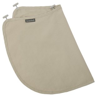 日潮跑腿Montbell蒙贝欧男女防晒面罩米色面料轻盈透气1118317