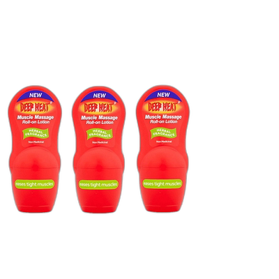欧洲直邮英国Deep Heat肌肉按摩滚珠缓解疼痛疲劳放松肌肉50g*3