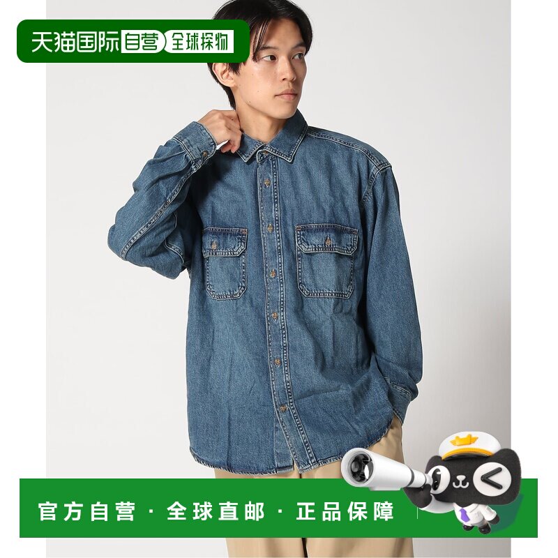 日本直邮GAP 中号柔丹宁休闲工装衬衫图片