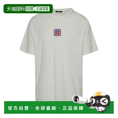 1h可退 欧洲直邮BALMAIN 男士T恤 BH1EG010BC43GQF AW2023 白色 B