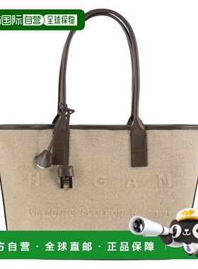 1h可退 香港直邮潮奢 Hogan 女士 標誌壓花手提袋 KBW01TA2200UW8