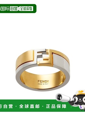 香港直邮FENDI 男士戒指 7AJ975B08F0F0N CO 金色 Ring with logo