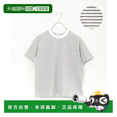 日本直邮DANTON 短袖口袋T恤条纹女上衣SHORT SLEEVE POCKET T-SH