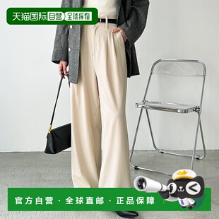 日本直邮GeeRA 高品质高腰双褶阔腿裤上衣长裤  R04609EW14402