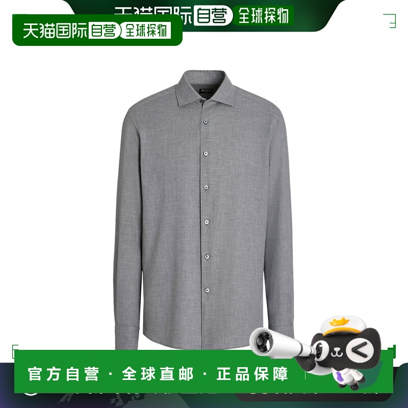 香港直邮Zegna 杰尼亚 男士 Cashco 长袖羊绒衬衫 E8X44A6SRF5