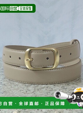 日本直邮florge 金色框架扣宽幅牛皮革腰带 FL8218EW08115