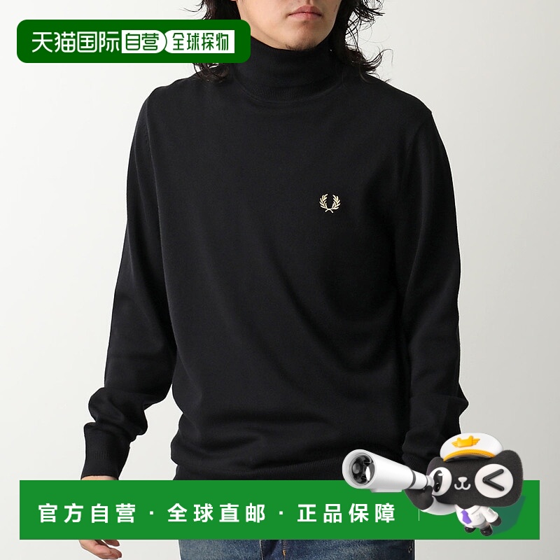 日本直邮Fred Perry 高领套头衫 K9552 男士高领毛衣带品牌标志19