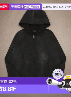 1h可退 日本直邮LUCY男装宽松短拉链连帽卫衣半袖春秋款 LU26SS01